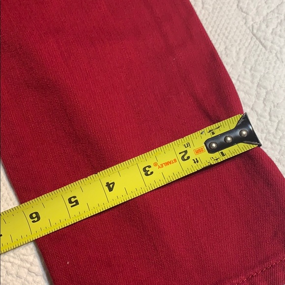 WHBM Red burgundy jeans. 2S - Picture 7 of 8